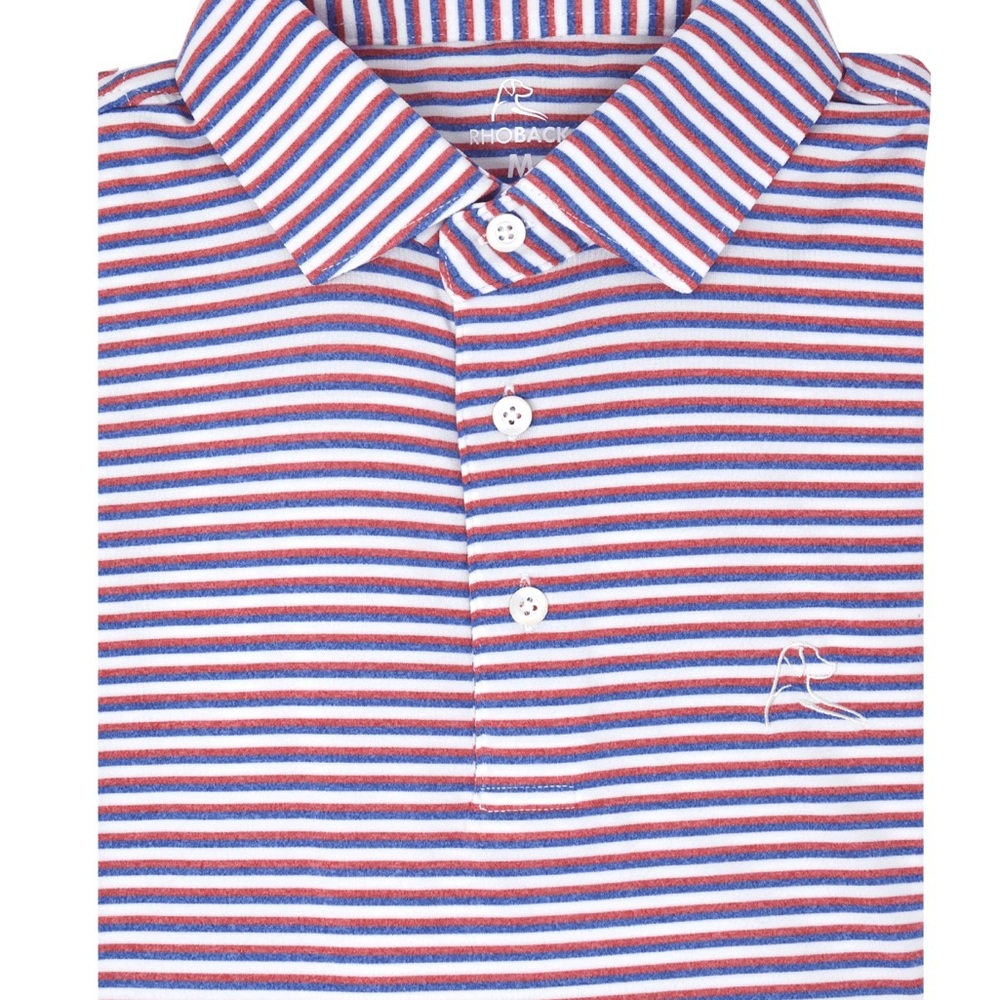 Rhoback Spacious Skies Striped Polo Shirt
